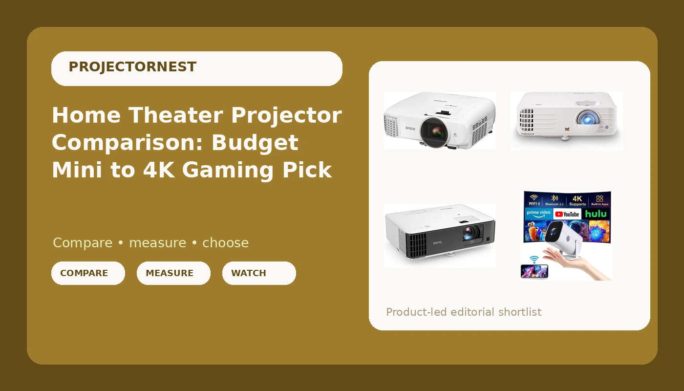 Home Theater Projector Comparison: Budget Mini to 4K Gaming Pick