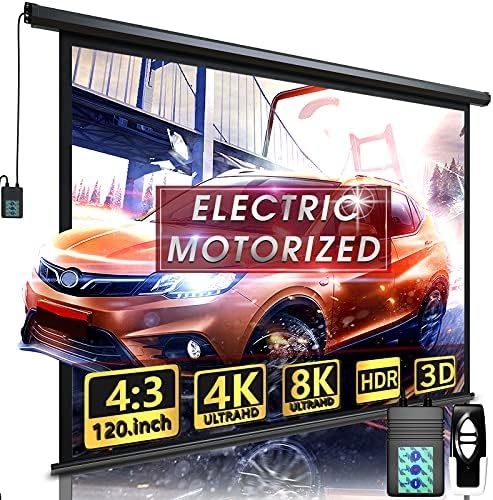 Motorized 120 inch projector screen with remote control