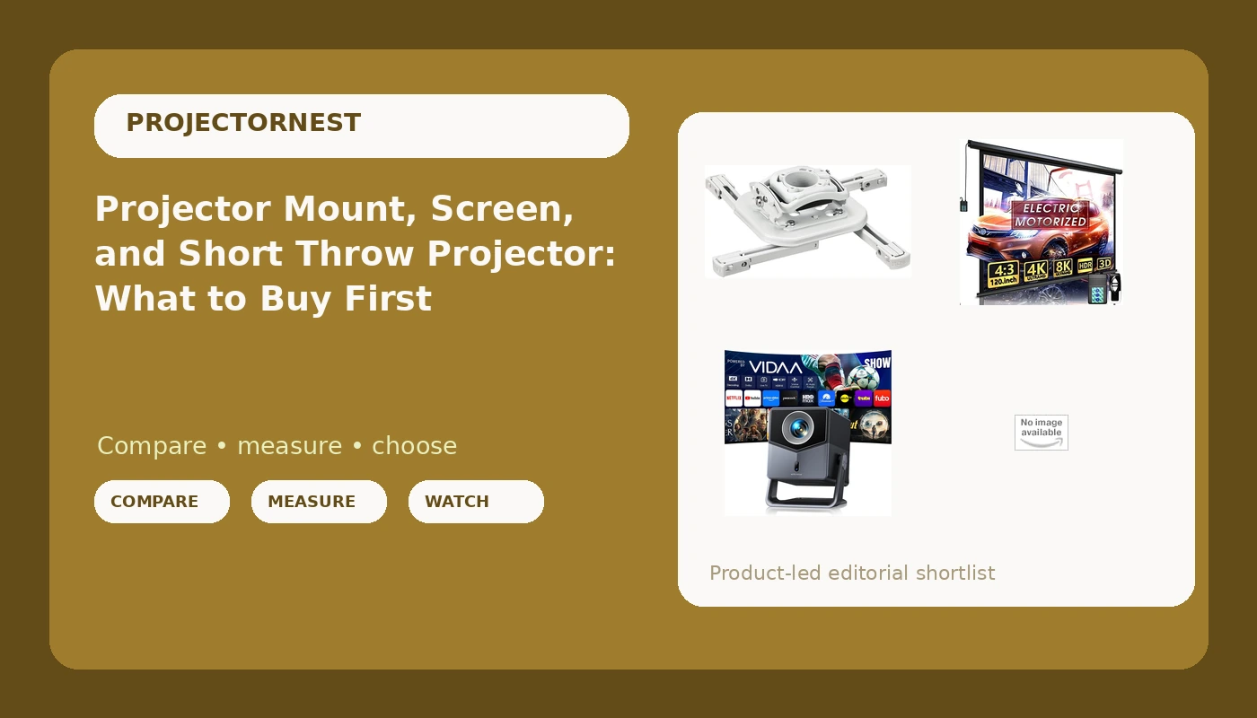 Projector Mount, Screen, and Short Throw Projector: What to Buy First